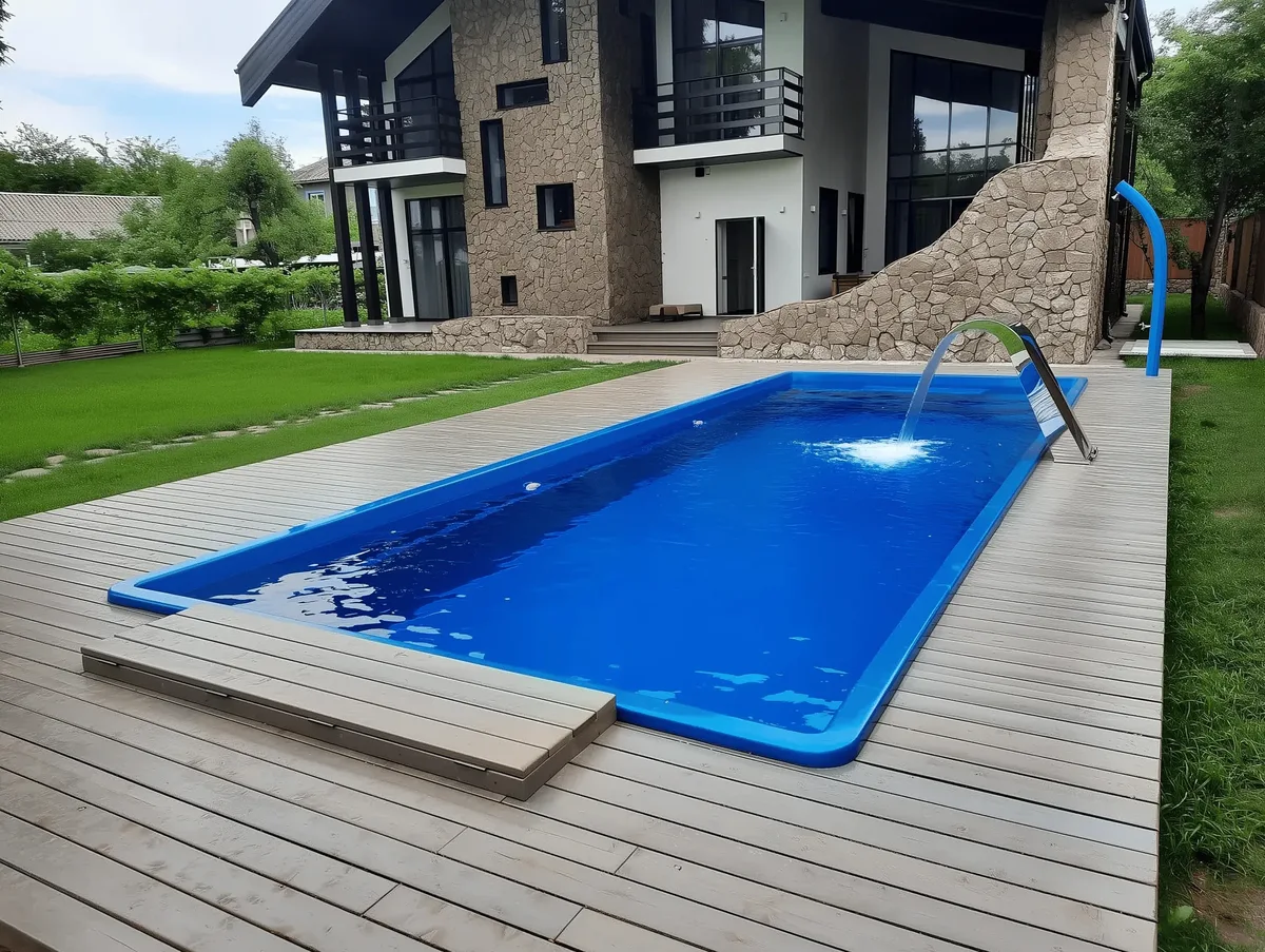 Композитный бассейн Laguna 9 — вид сверху в Железногорске